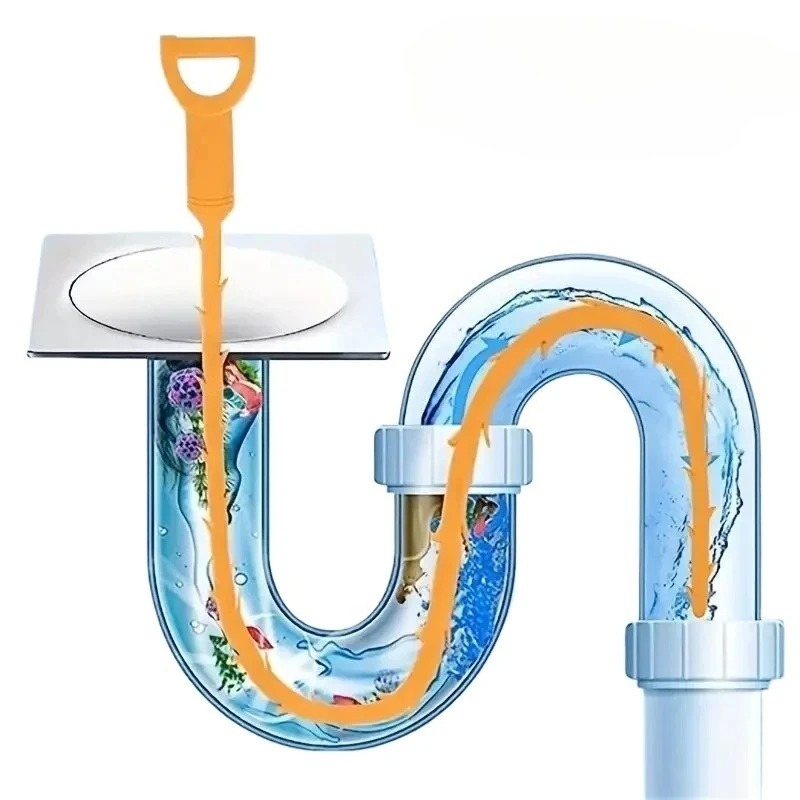 Drain Snake Flexible - 1/10 Pezzi Strumento per la Pulizia