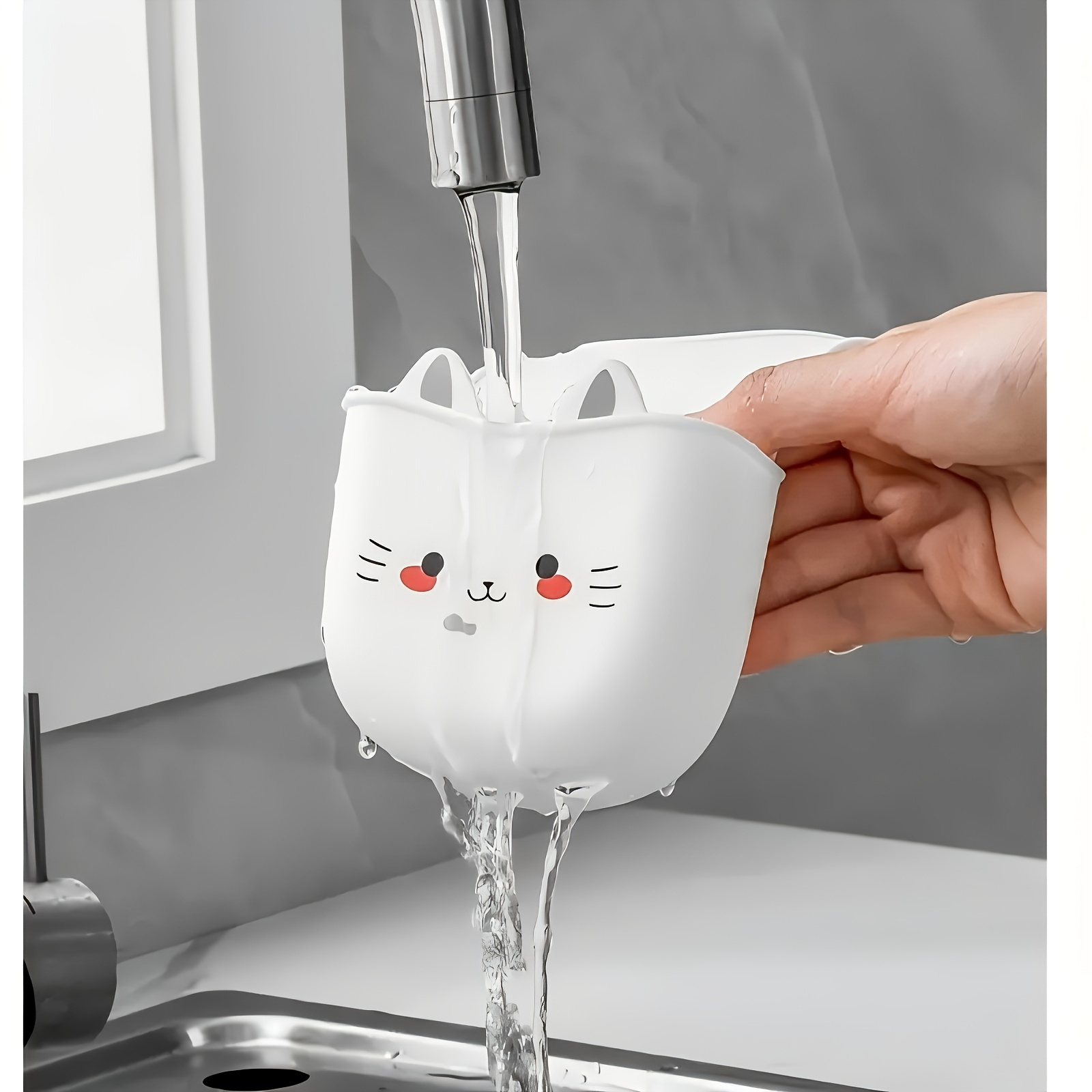 Cestino portaoggetti da append - Silicone Tap Washer recensione e prezzo